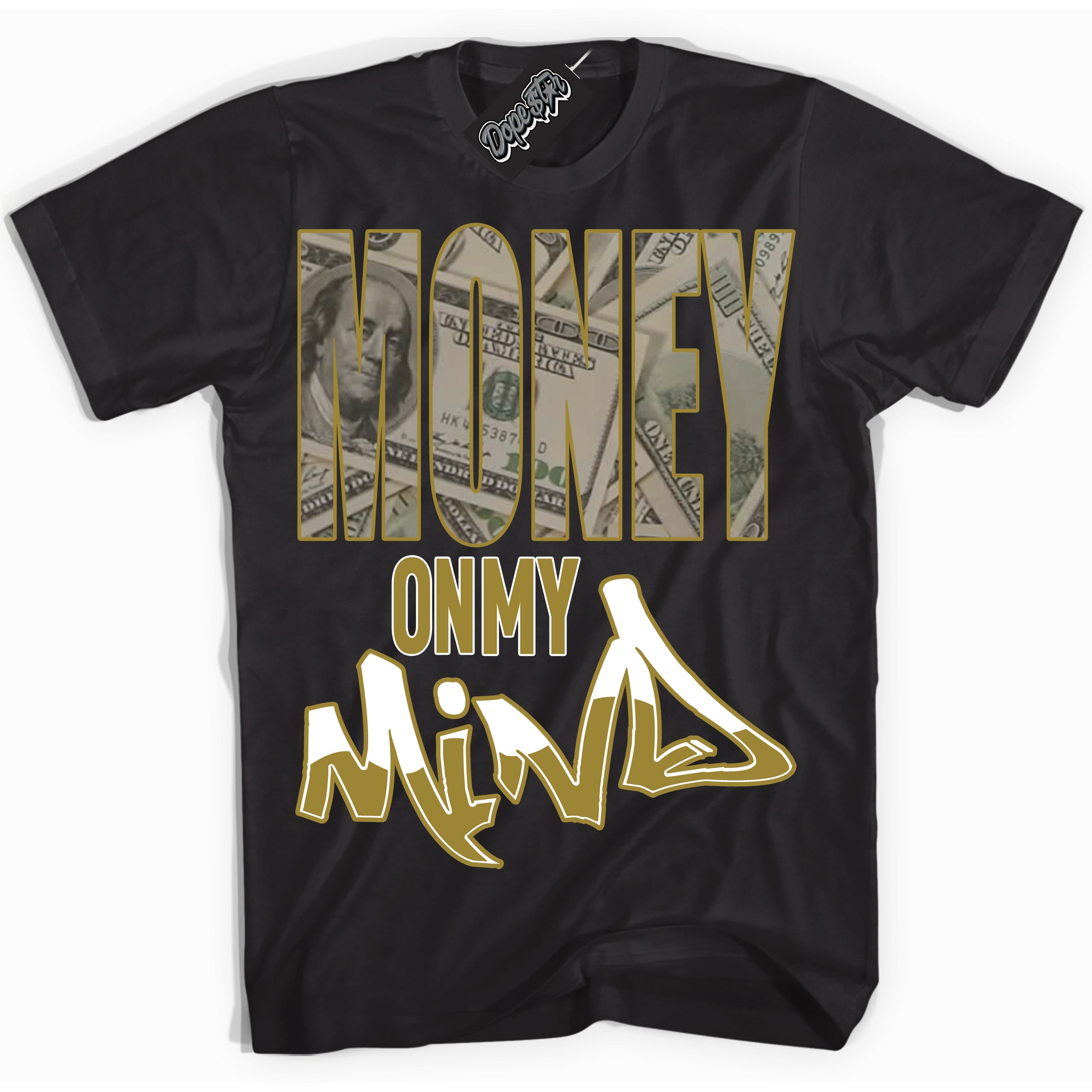Cool Black Shirt with “ Money On My Mind ” design that perfectly matches Pacific Moss Dunks.
