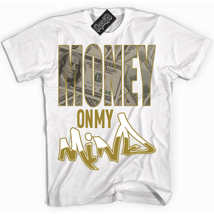 Cool White Shirt with “ Money On My Mind ” design that perfectly matches Pacific Moss Dunks.
