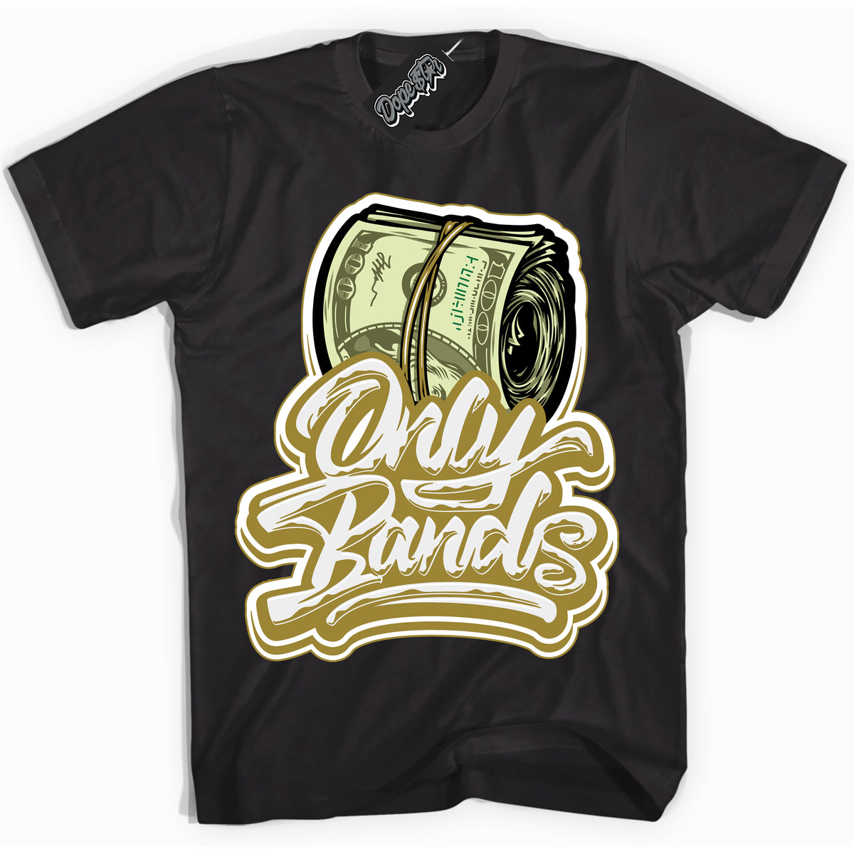 Cool Black Shirt with “ Only Bands ” design that perfectly matches Pacific Moss Dunks.
