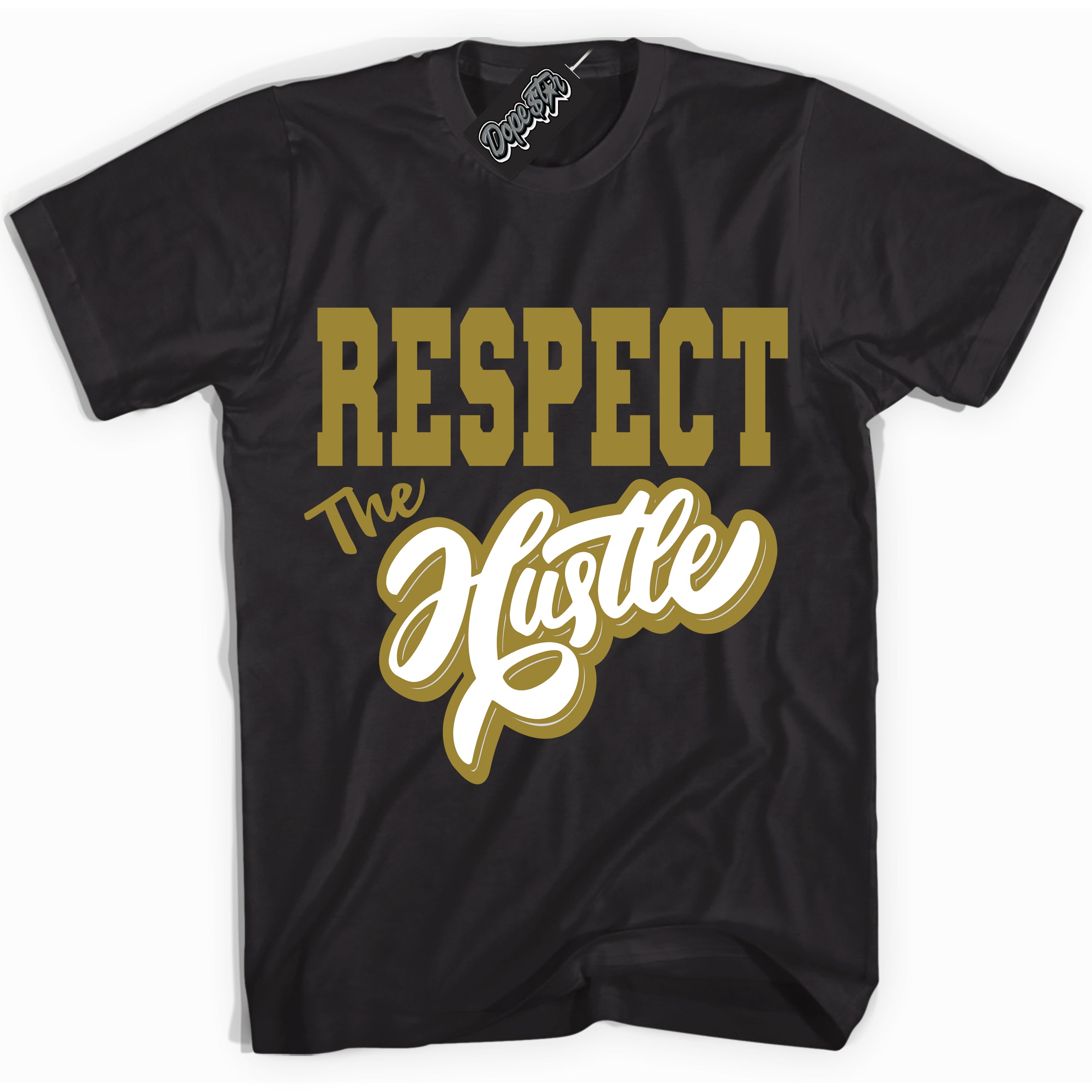 Cool Black Shirt with “ Respect The Hustle ” design that perfectly matches Pacific Moss Dunks.
