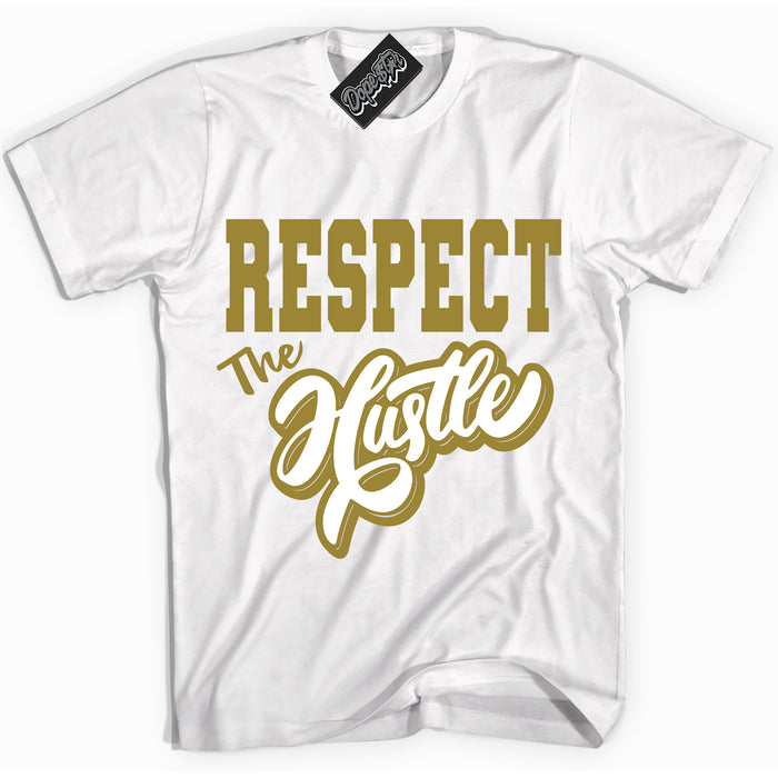 Cool White Shirt with “ Respect The Hustle ” design that perfectly matches Pacific Moss Dunks.
