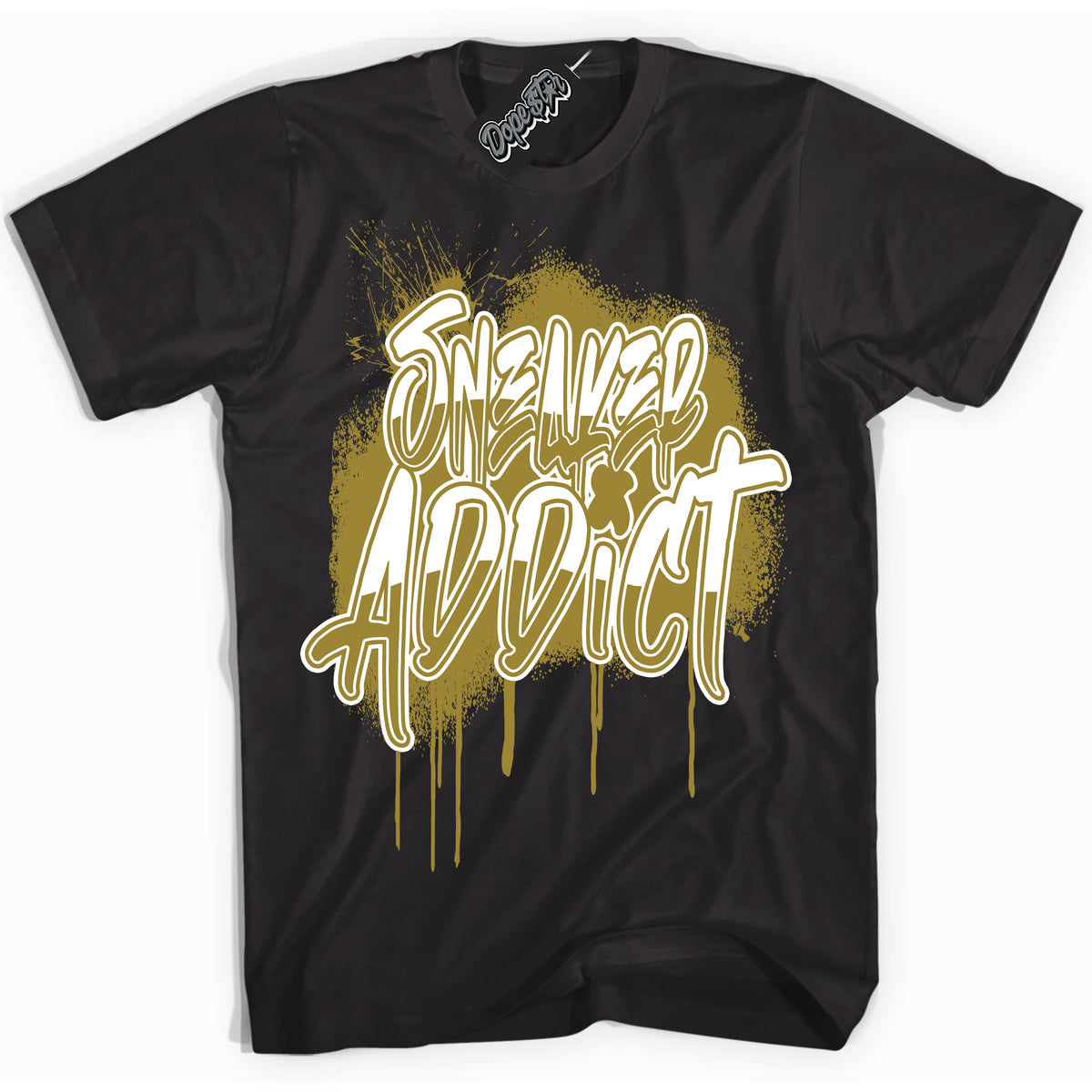 Cool Black Shirt with “ Sneaker Addict ” design that perfectly matches Pacific Moss Dunks.
