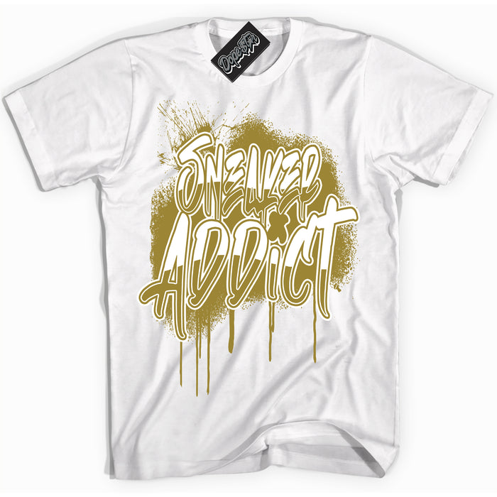 Cool White Shirt with “ Sneaker Addict ” design that perfectly matches Pacific Moss Dunks.
