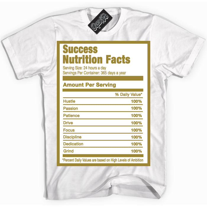 Cool White Shirt with “ Success Nutrition ” design that perfectly matches Pacific Moss Dunks.
