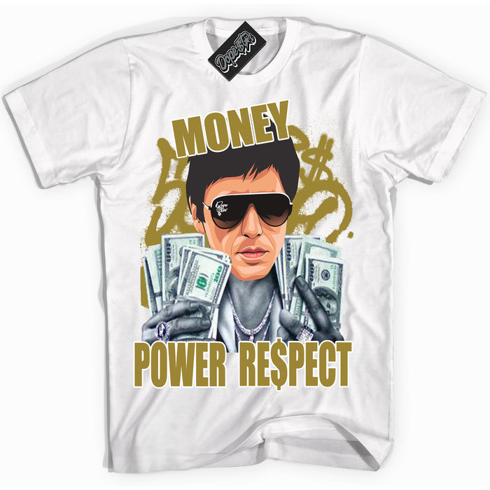 Cool White Shirt with “ Tony Montana ” design that perfectly matches Pacific Moss Dunks.
