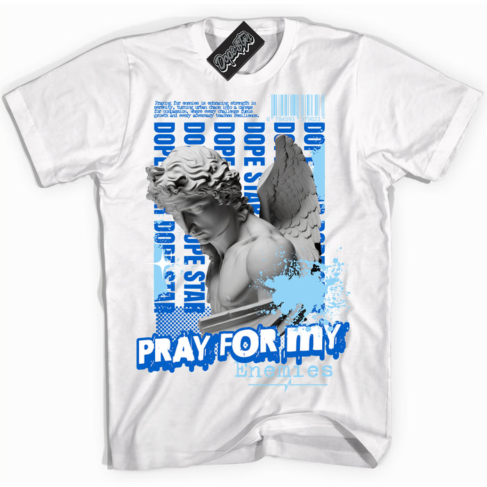 Cool White Shirt with “ Pray Enemies” design that perfectly matches Argon Sneakers.