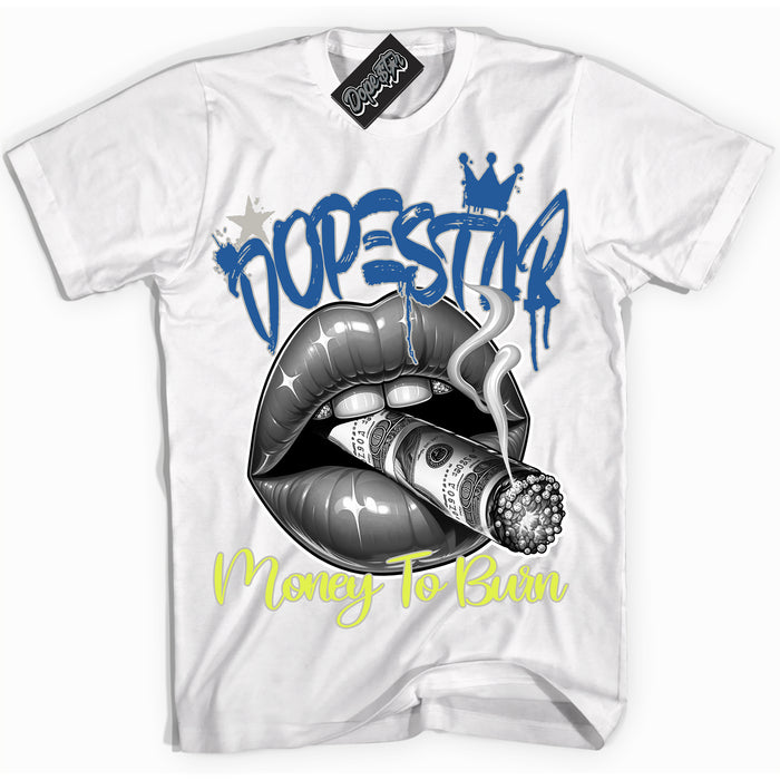 Cool White Shirt with “ Money To Burn” design that perfectly matches '86 Air Max Day 1s Sneakers.
