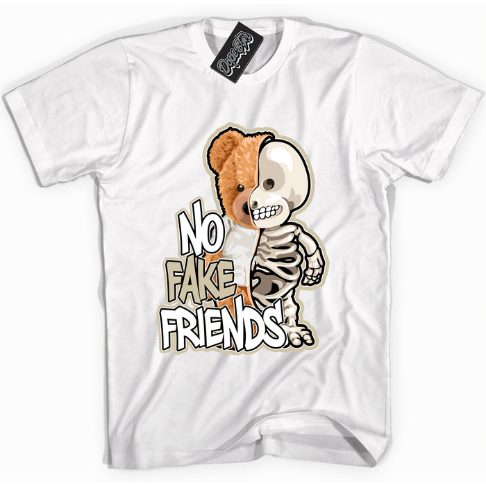 Cool White Shirt with “ No Fake Friends” design that perfectly matches Gratitude 11s Sneakers.