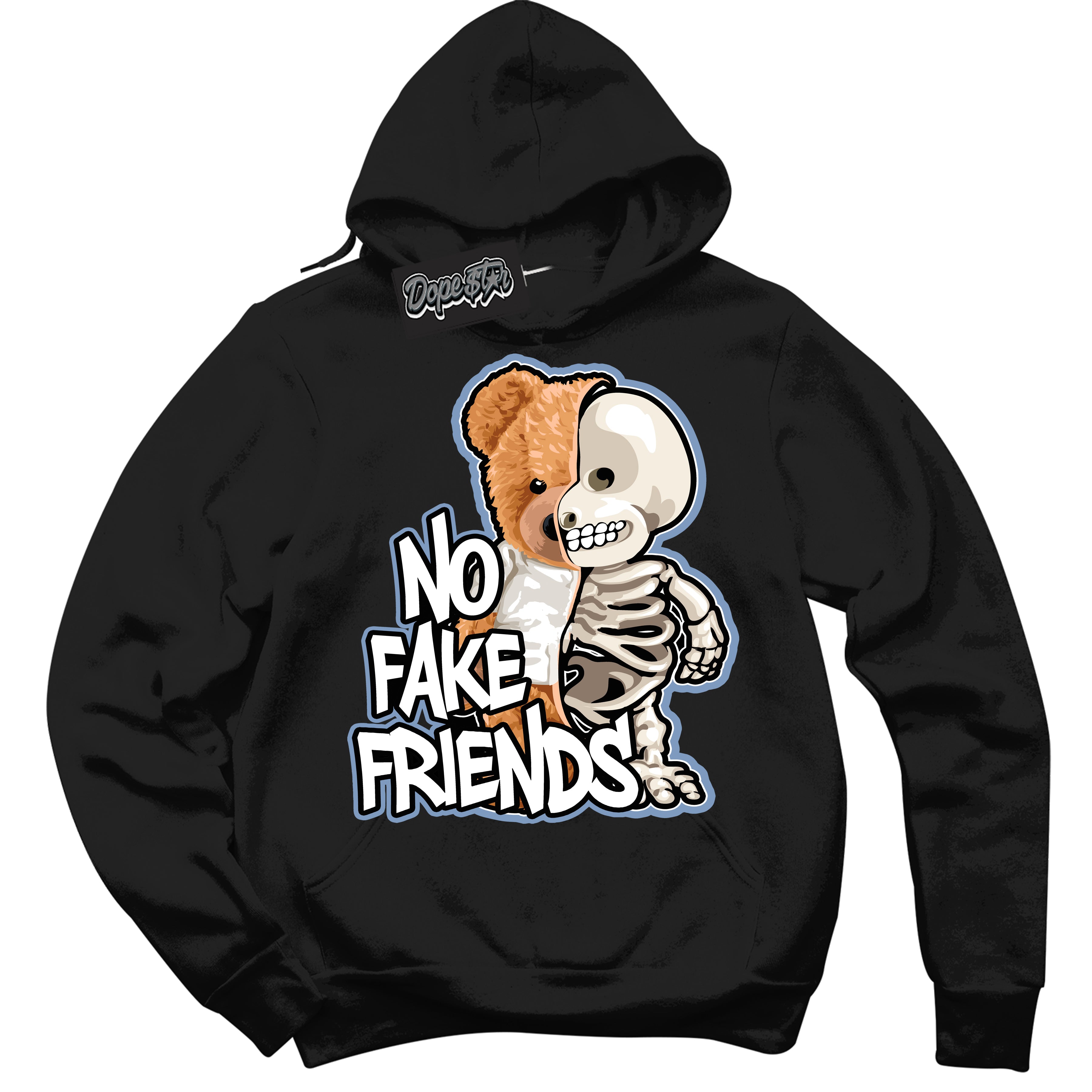 Cool Black Hoodie with “ No Fake Friends ”  design that Perfectly Matches Reverse Oreo 6s Sneakers.