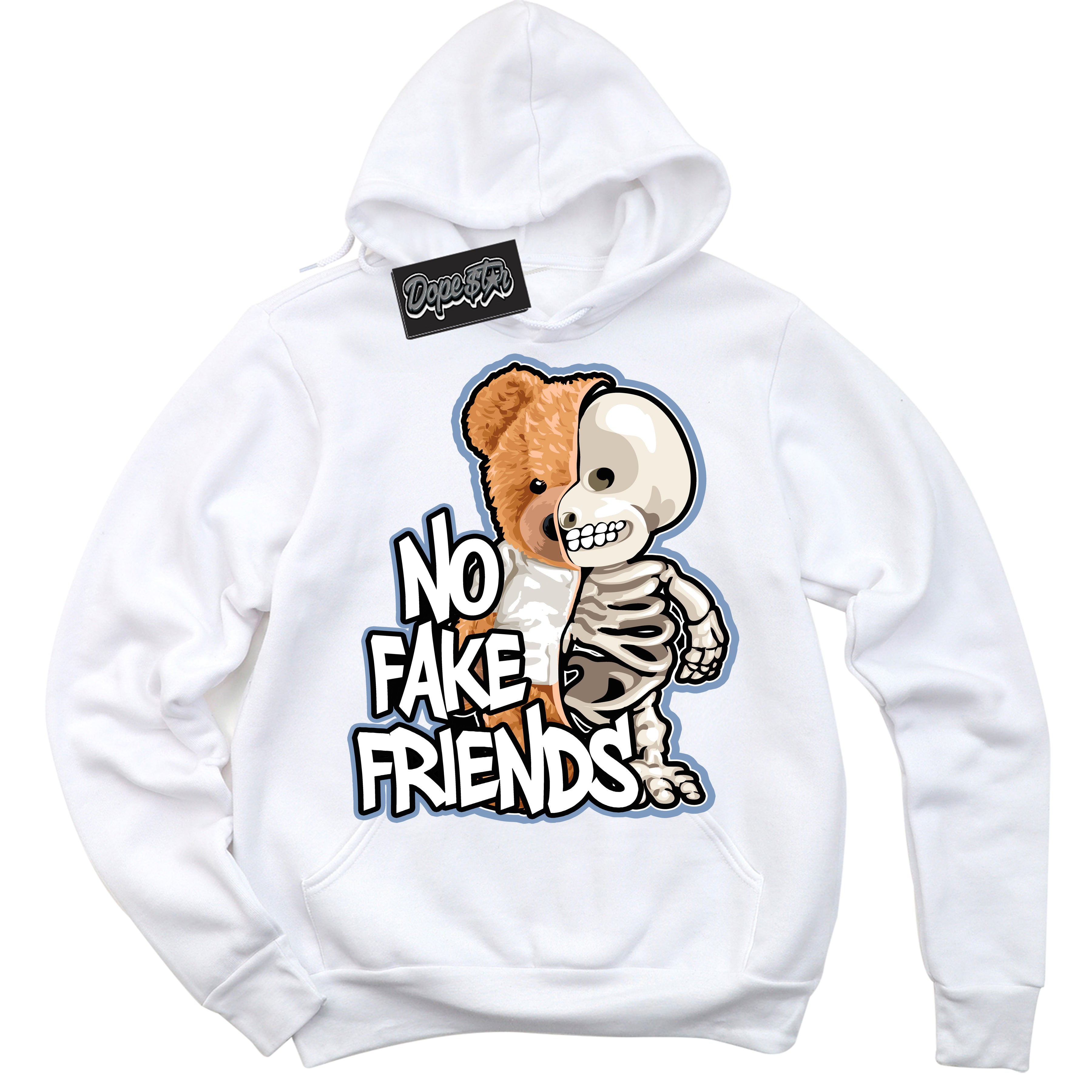 Cool White Hoodie with “ No Fake Friends ”  design that Perfectly Matches Reverse Oreo 6s Sneakers.