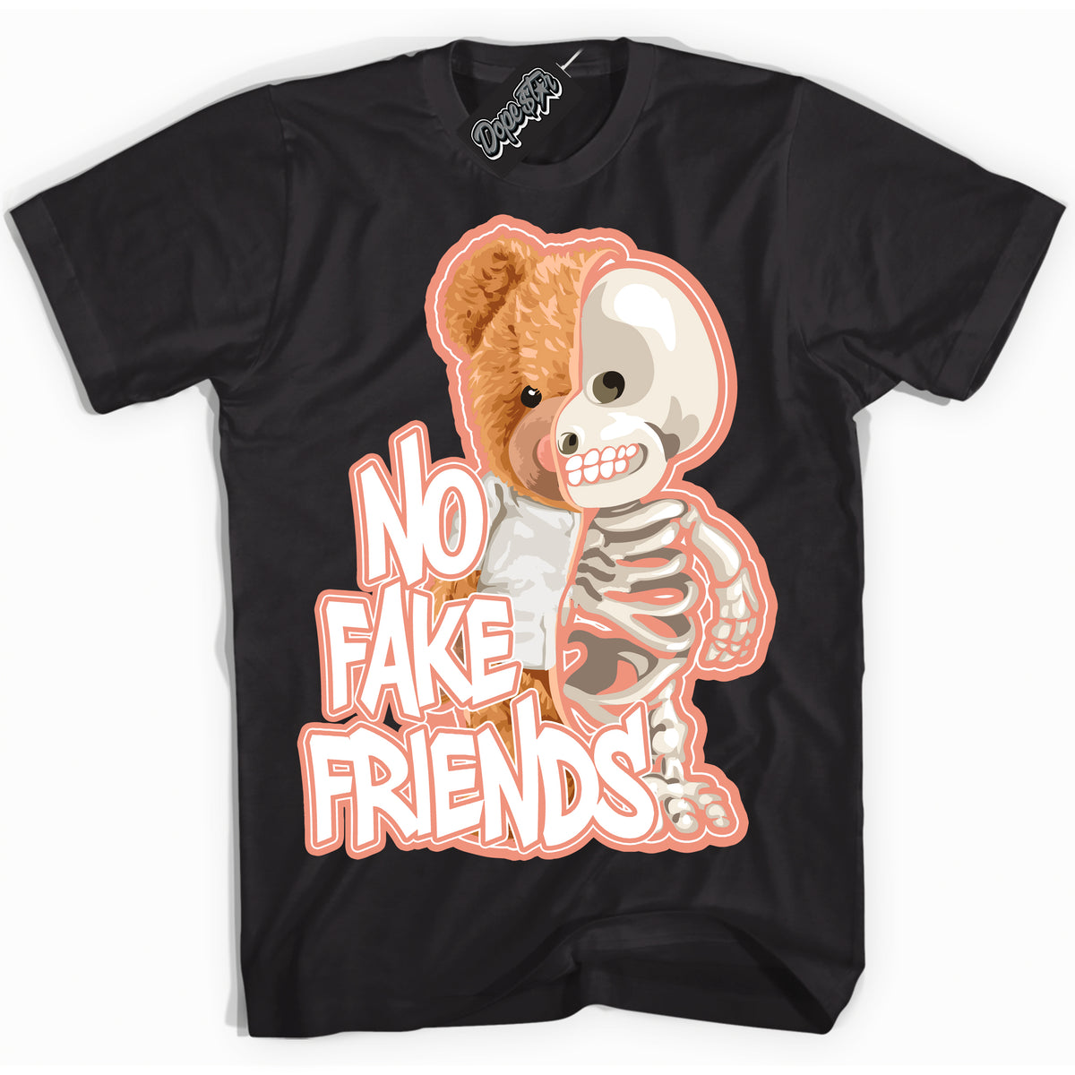 Dunk Low Light Wild Mango 'No Fake Friends' Shirt – Black Streetwear T-Shirt | Sneaker Matching Tee for Dunk Low Light Wild Mango | Urban Fashion for No Fake Friends | Men's & Women's Streetwear Outfit by Sneaker Shirts Outlet.