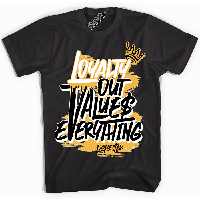 Nike Dunk High Wu-Tang 'Loyalty Out Values Everything' Shirt - Black Streetwear Mockup | Sneakerhead T-Shirt Matching Nike Dunk High Wu-Tang | Limited Edition Urban Streetwear for Sneaker Matching OOTD | Outfits that pair perfectly with your ND High Wu-Tang | Sneakerhead Fashion Must-Have Apparel for Men and Women