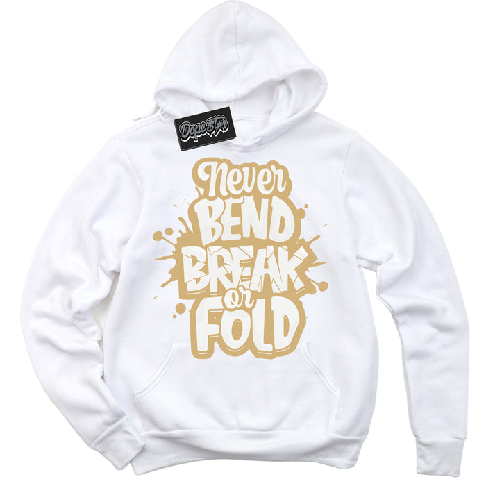 MVP White Metallic Gold Sneaker Hoodie Never Bend Break Or Fold Graphic