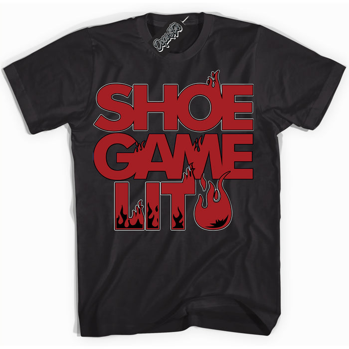 Cool Black Shirt with “ Shoe Game Lit ” design that perfectly matches Lebron 20 Liverpool Sneakers.