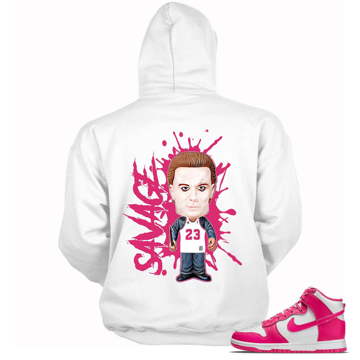 Dunks High Pink Prim Hoodie Savage - Sneaker Shirts Outlet