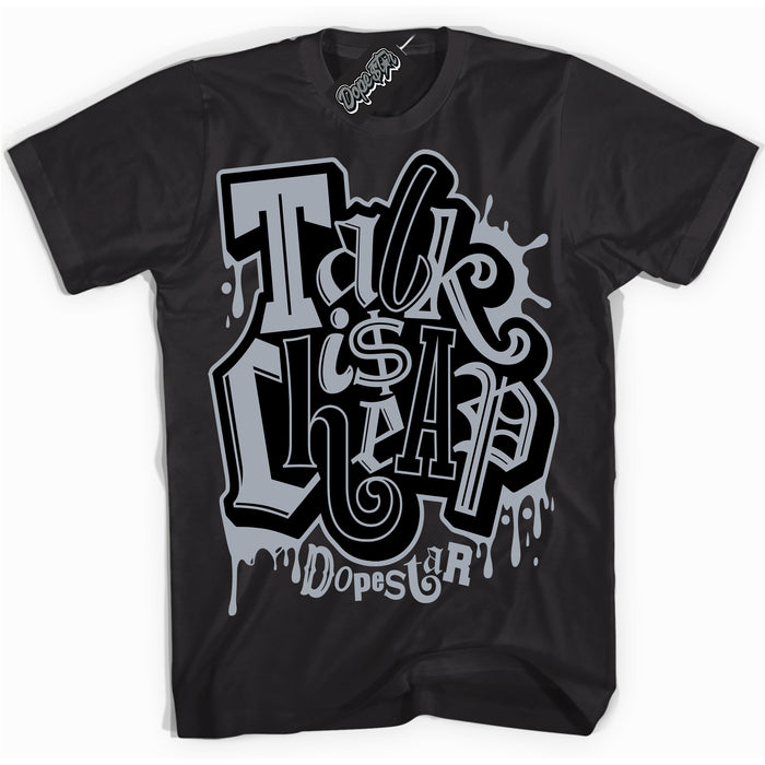 Cool Black Shirt with “ Talk Is Cheap” design that perfectly matches The KAWS x Sky High Farm 1s Sneakers.