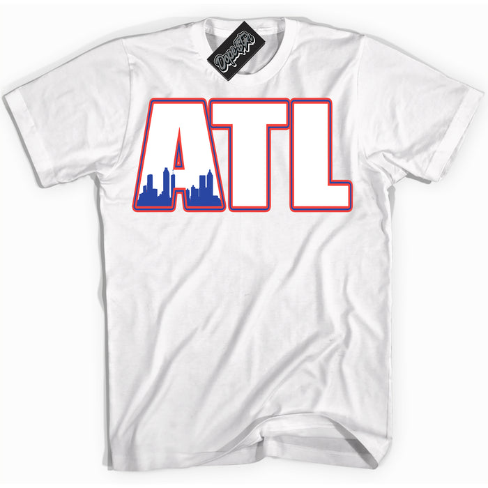 Cool White Shirt with “ Atlanta ” design that perfectly matches Ultramarine 180s Sneakers.