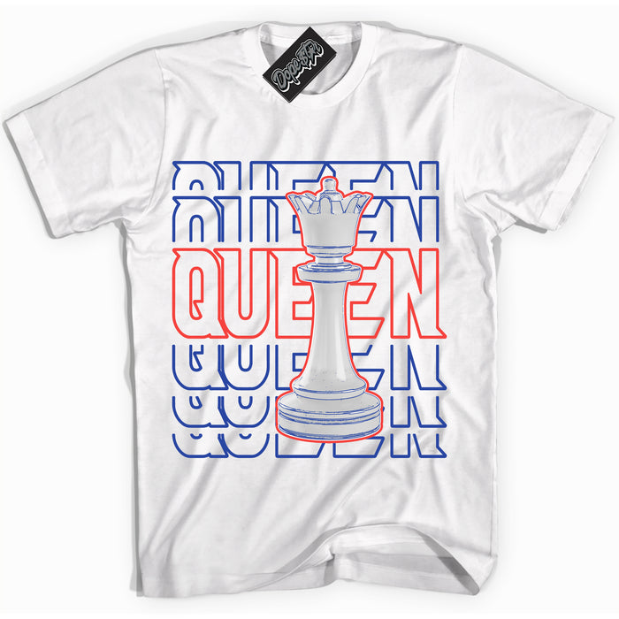 Cool White Shirt with “ Queen Chess ” design that perfectly matches Ultramarine 180s Sneakers.
