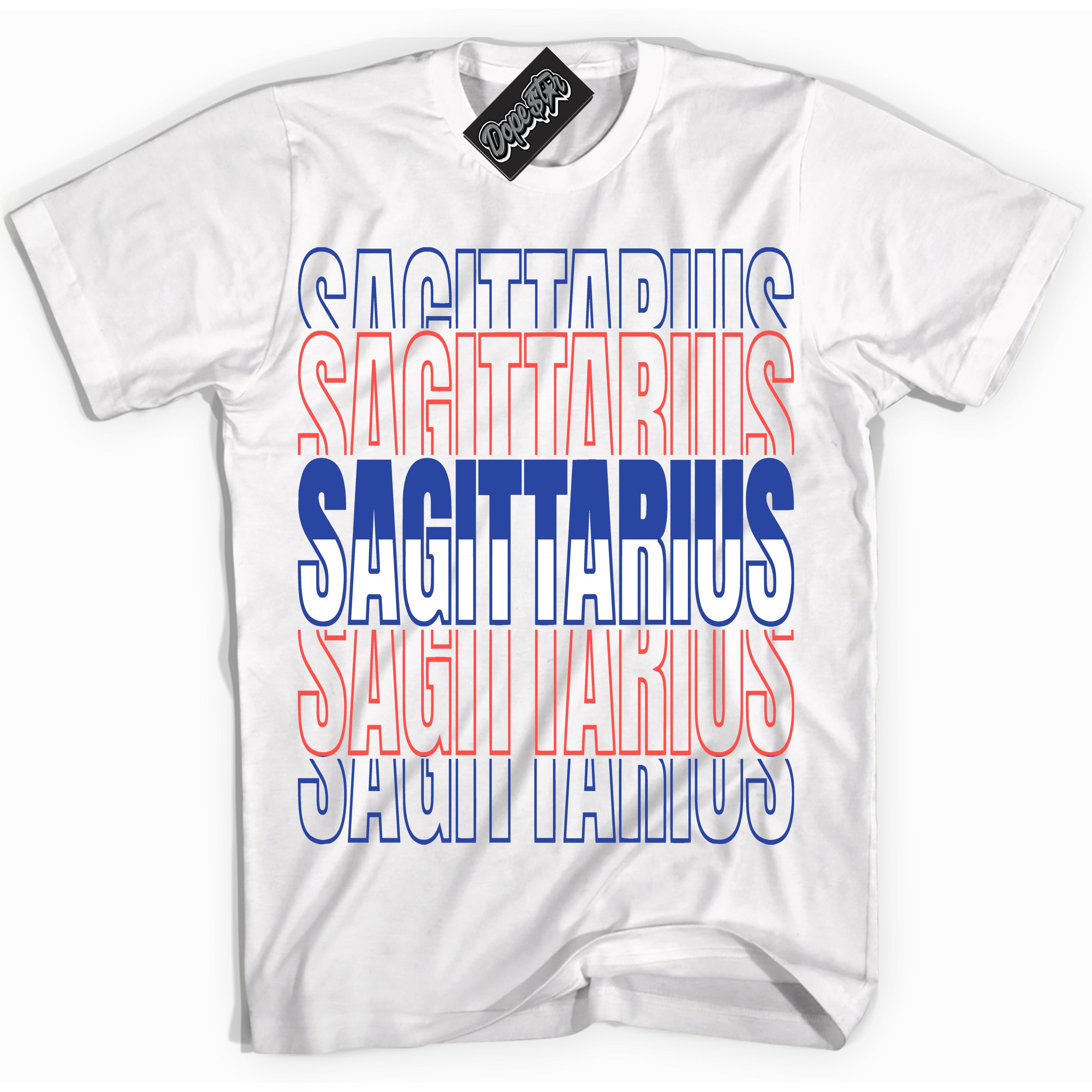 Cool White Shirt with “ Sagittarius ” design that perfectly matches Ultramarine 180s Sneakers.