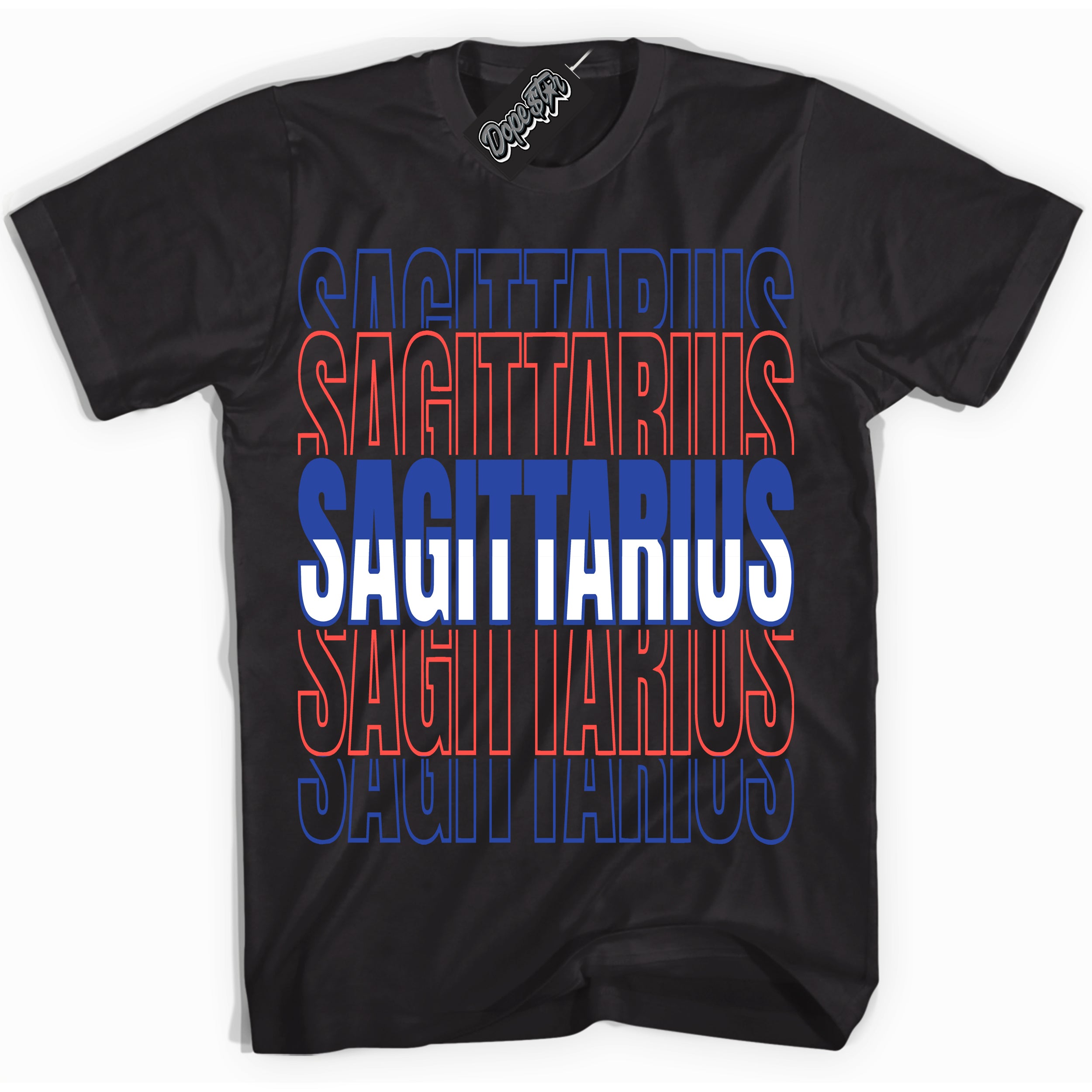 Cool Black Shirt with “ Sagittarius ” design that perfectly matches Ultramarine 180s Sneakers.