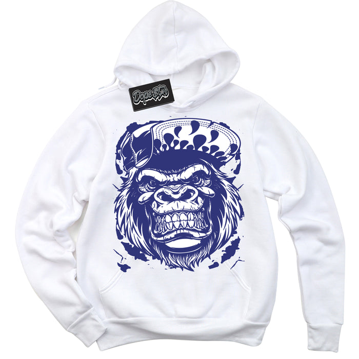 Cool White Hoodie with “ Gorilla Beast ”  design that Perfectly Matches Concord Dunk.
