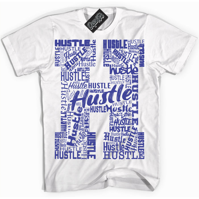 Cool White Shirt with “ Hustle H ” design that perfectly matches Concord Dunk.
