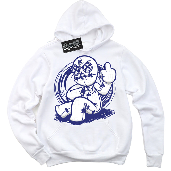Cool White Hoodie with “ Voodoo Doll ”  design that Perfectly Matches Concord Dunk.
