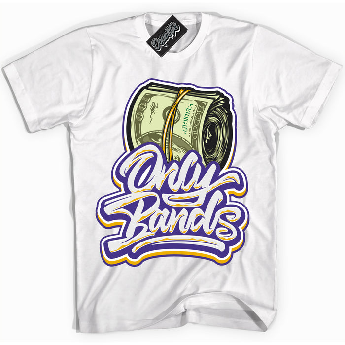 Cool White Shirt with “Only Bands” design that perfectly matches the Kobe 8 Protro Lakers Home Sneakers.