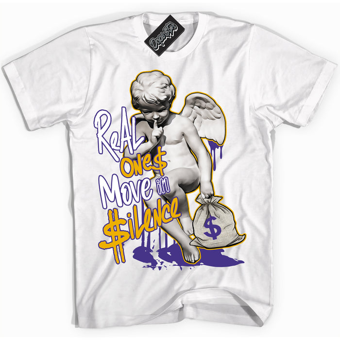 Cool White Shirt with “Real Ones Cherub” design that perfectly matches the Kobe 8 Protro Lakers Home Sneakers.