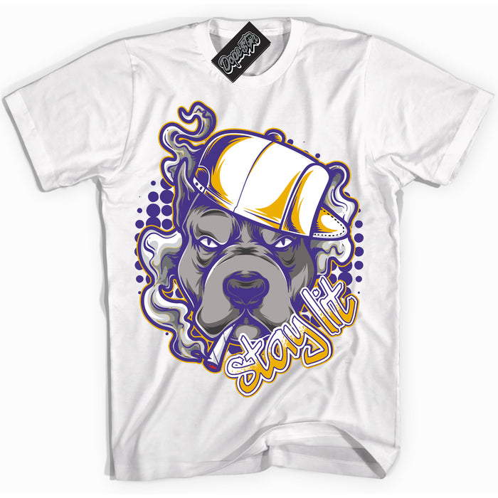 Cool White Shirt with “Stay Lit” design that perfectly matches the Kobe 8 Protro Lakers Home Sneakers.
