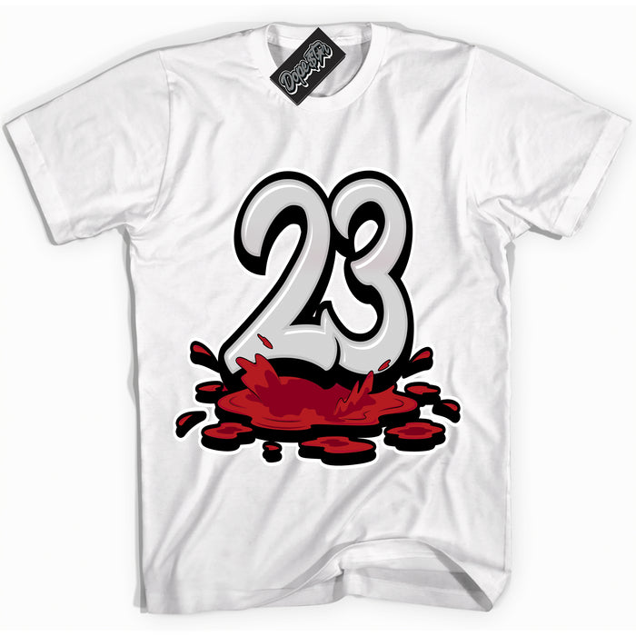 Cool White Shirt with “ 23 Melting” design that perfectly matches Pro J Pack Chicago Dunks.