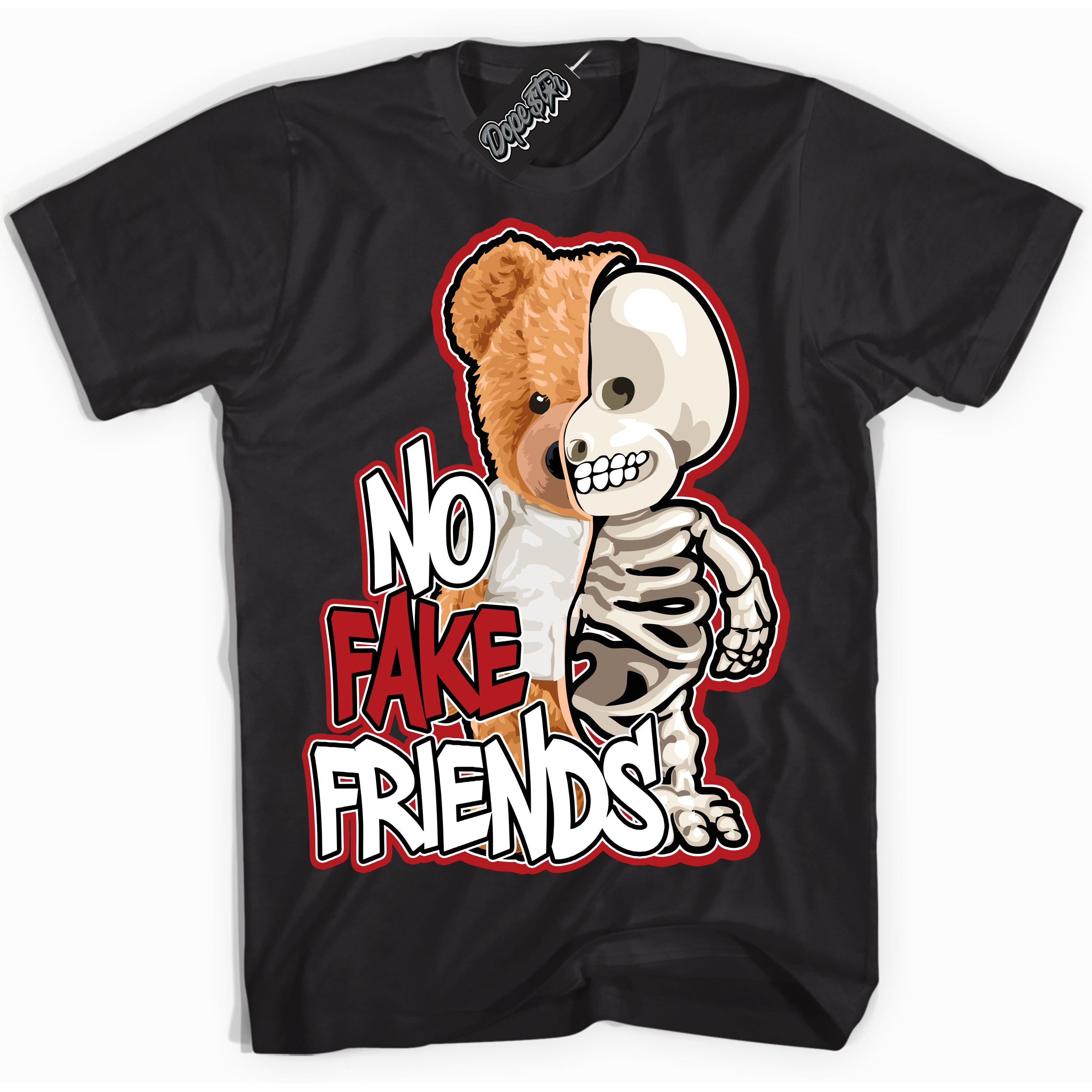 Cool Black Shirt with “ No Fake Friends” design that perfectly matches Pro J Pack Chicago Dunks.