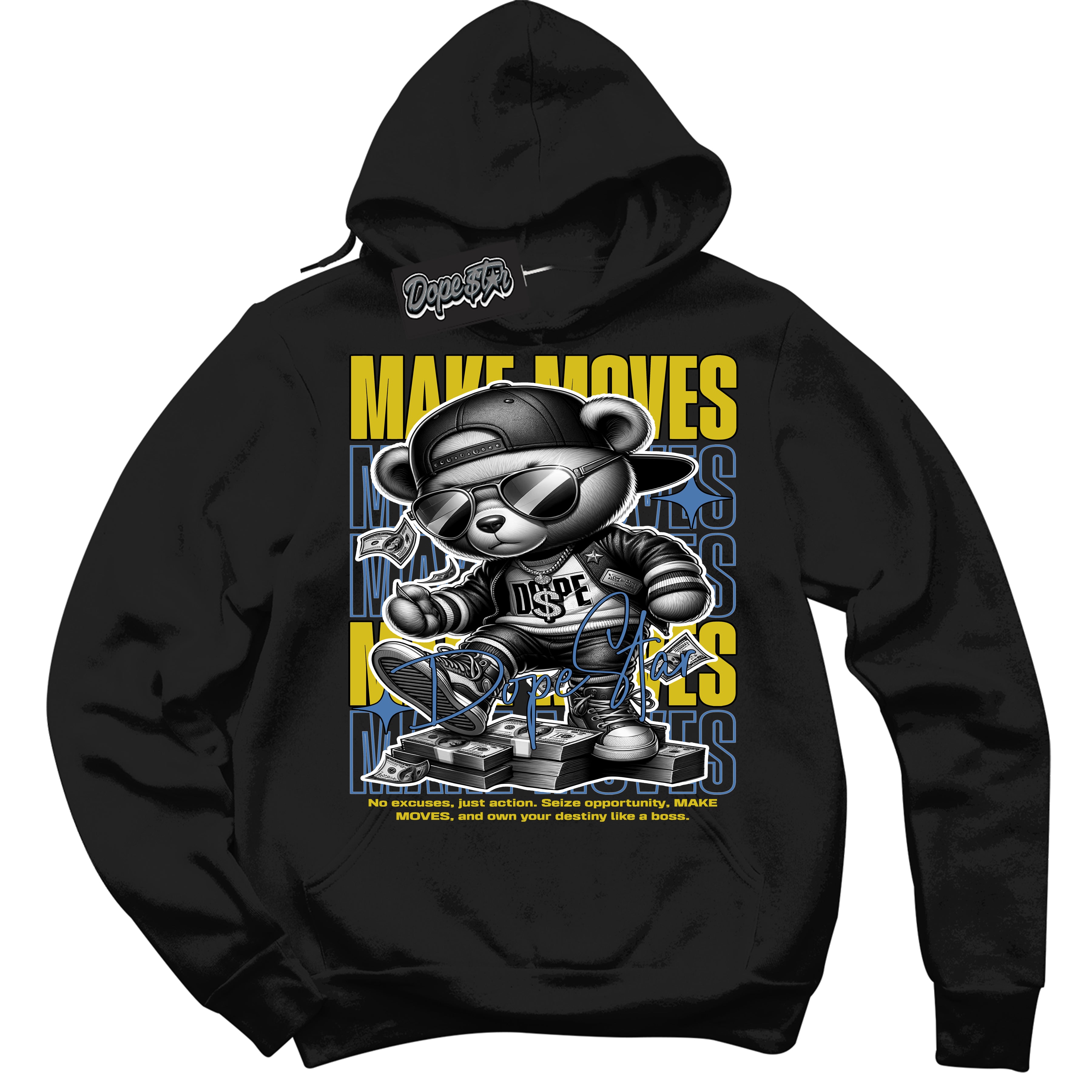 Cool Black Hoodie with “ Makin Moves ”  design that Perfectly Matches Pro X Powerpuff Girls Bubbles Sneakers.