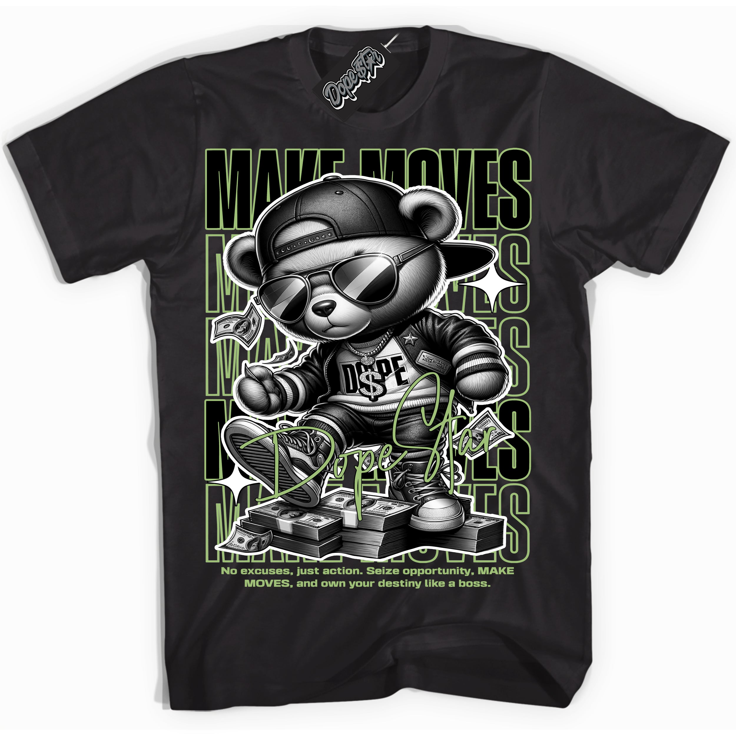 Cool Black Shirt with “ Makin Moves” design that perfectly matches Pro X Powerpuff Girls Buttercup Sneakers.