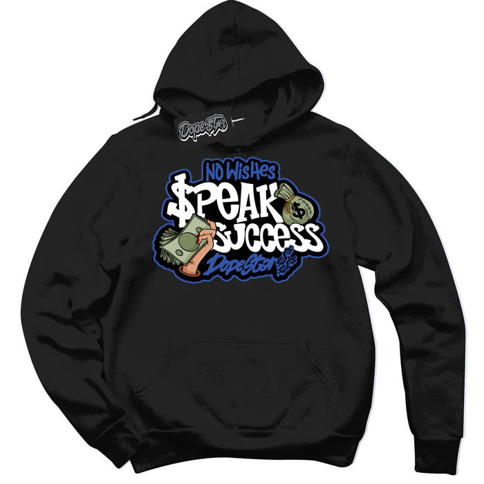 Dunk Low Astronomy Blue 'No Wish Speak Success' Hoodie – Black Streetwear Sweatshirt | Sneaker Matching Hoodie for Dunk Low Astronomy Blue | Men's & Women's Streetwear Outfit by Sneaker Shirts Outlet.
