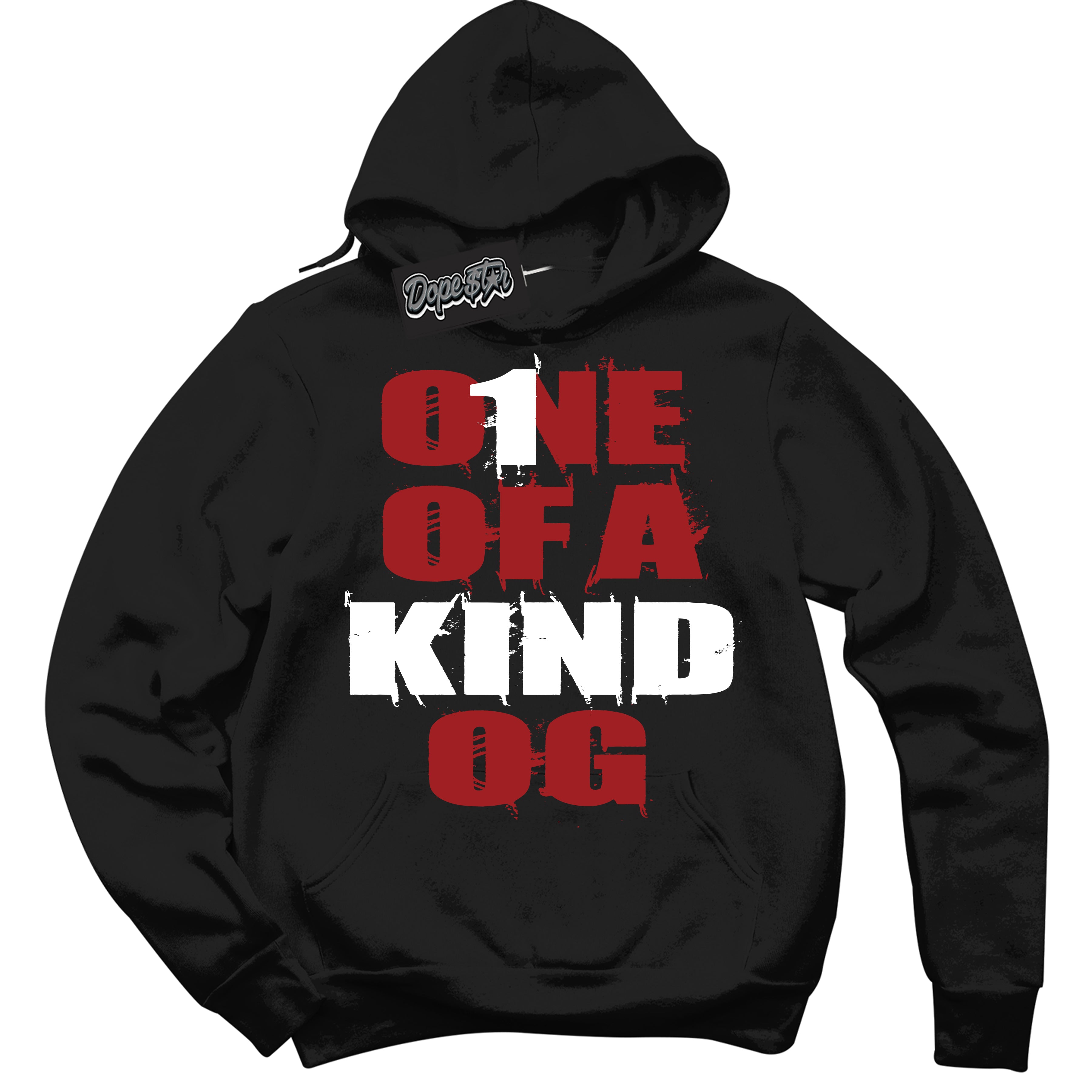 Cool Black Hoodie With “ One Of A Kind “ Design That Perfectly Matches Lost And Found 1s Sneakers