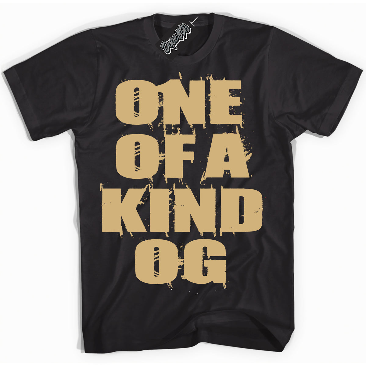 Jordan MVP White Metallic Gold ‘One Of A Kind’ – Black Streetwear T-Shirt | Sneaker Matching shirt for Jordan MVP White Metallic Gold | Men's and Women's Streetwear Graphic Tee by Sneaker Shirts Outlet.
