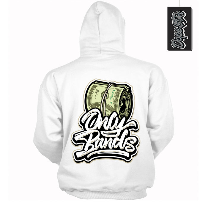 Cool White Hoodie with “ Only Bands ”  design that Perfectly Matches Gratitude 11s Sneakers.