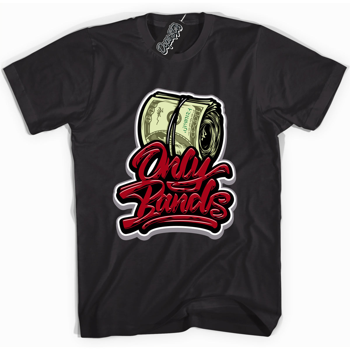 Cool Black Shirt with “ Only Bands” design that perfectly matches Bred Reimagined 4s Jordans.