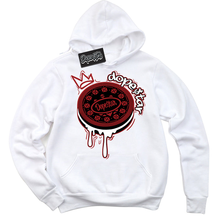 Cool White Hoodie With “ Oreo DS “  Design That Perfectly Matches Lost And Found 1s Sneakers.