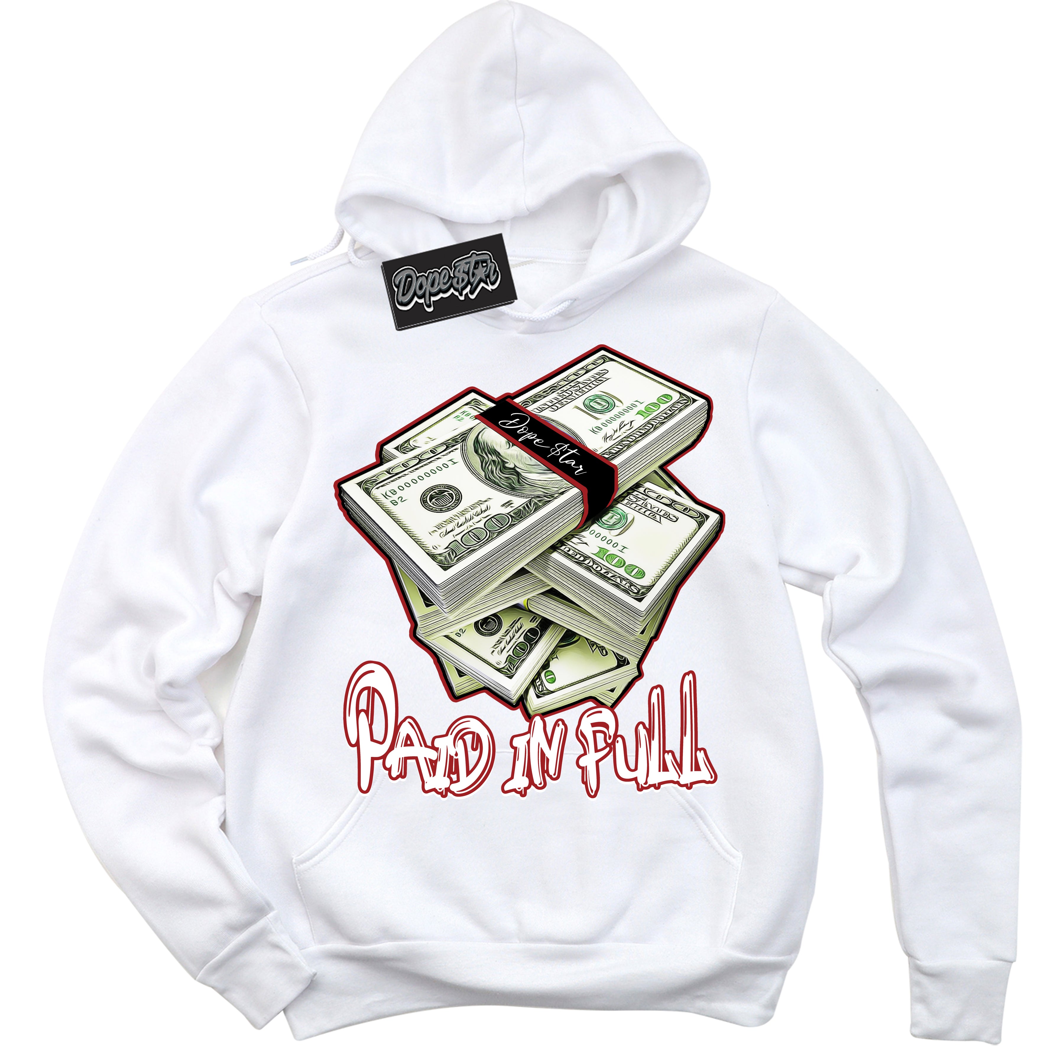 Cool White Hoodie With “ Paid In Full “  Design That Perfectly Matches Lost And Found 1s Sneakers.