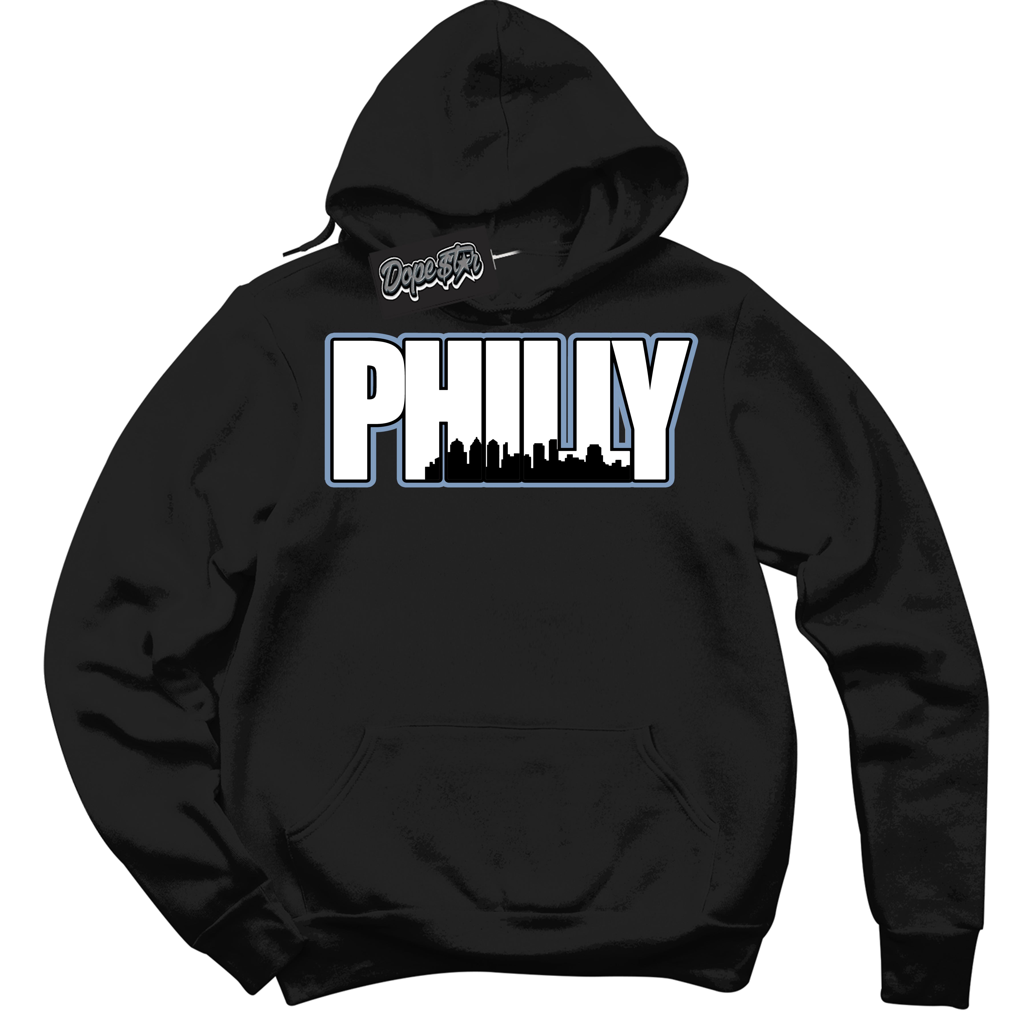 Cool Black Hoodie with “ Philly ”  design that Perfectly Matches Reverse Oreo 6s Sneakers.