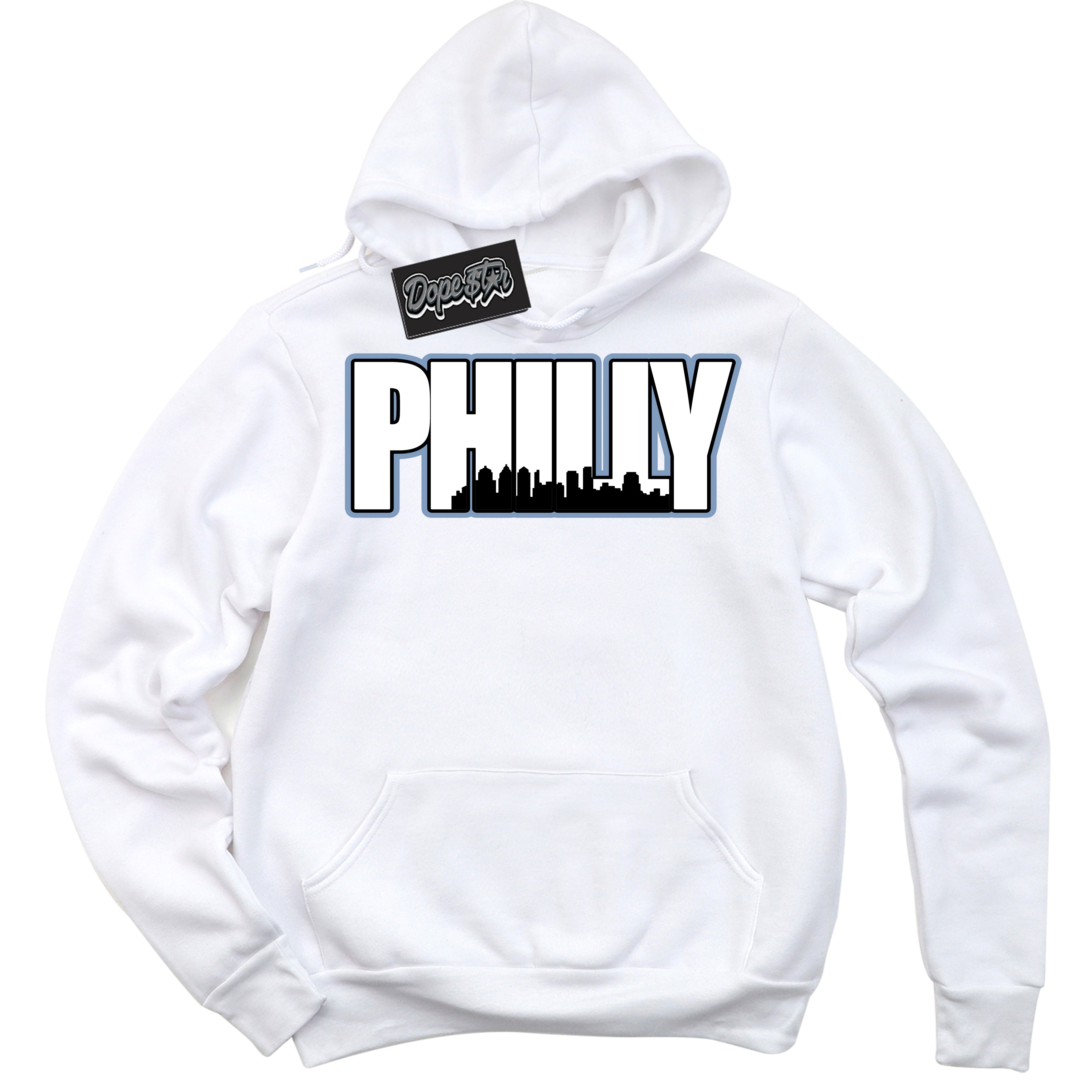 Cool White Hoodie with “ Philly ”  design that Perfectly Matches Reverse Oreo 6s Sneakers.