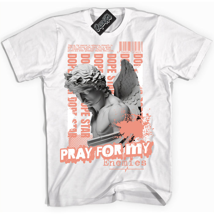Dunk Low Light Wild Mango 'Pray Enemies' Shirt – White Streetwear T-Shirt | Sneaker Matching Tee for Dunk Low Light Wild Mango | Urban Fashion for Pray Enemies | Men's & Women's Streetwear Outfit by Sneaker Shirts Outlet.
