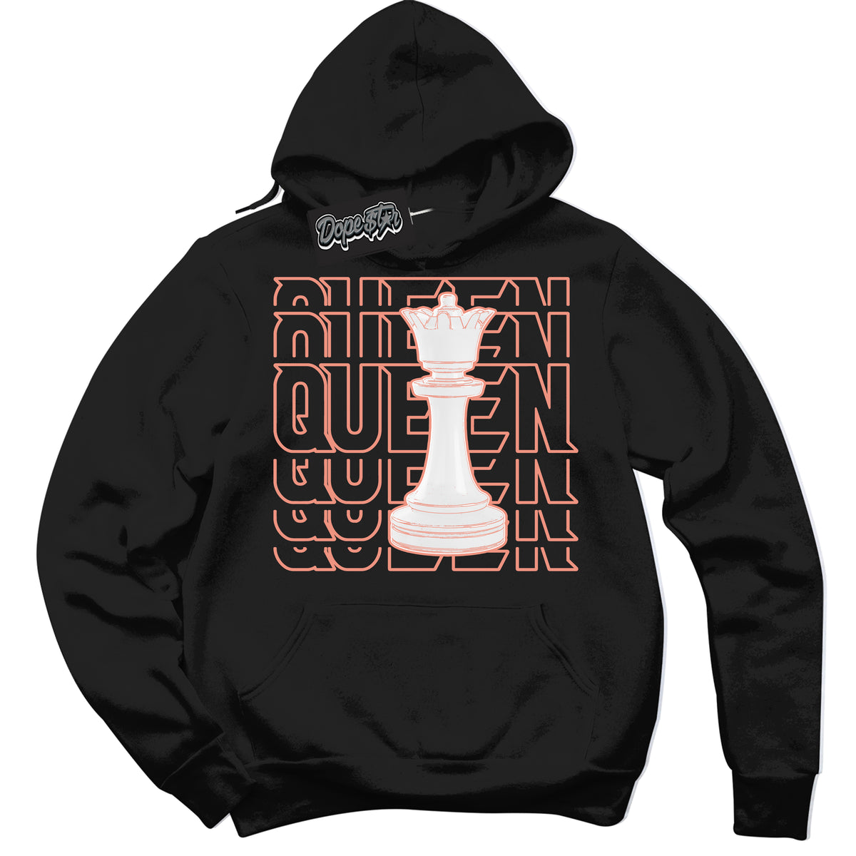 Dunk Low Light Wild Mango 'Queen Chess' Hoodie – Black Streetwear Sweatshirt | Sneaker Matching Hoodie for Dunk Low Light Wild Mango | Urban Fashion for Queen Chess | Men's & Women's Streetwear Outfit by Sneaker Shirts Outlet.
