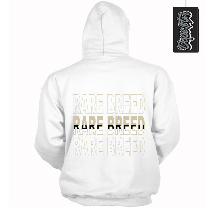 Cool White Hoodie with “ Rare Breed ”  design that Perfectly Matches Gratitude 11s Sneakers.