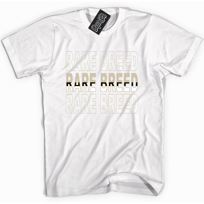 Cool White Shirt with “ Rare Breed” design that perfectly matches Gratitude 11s Sneakers.