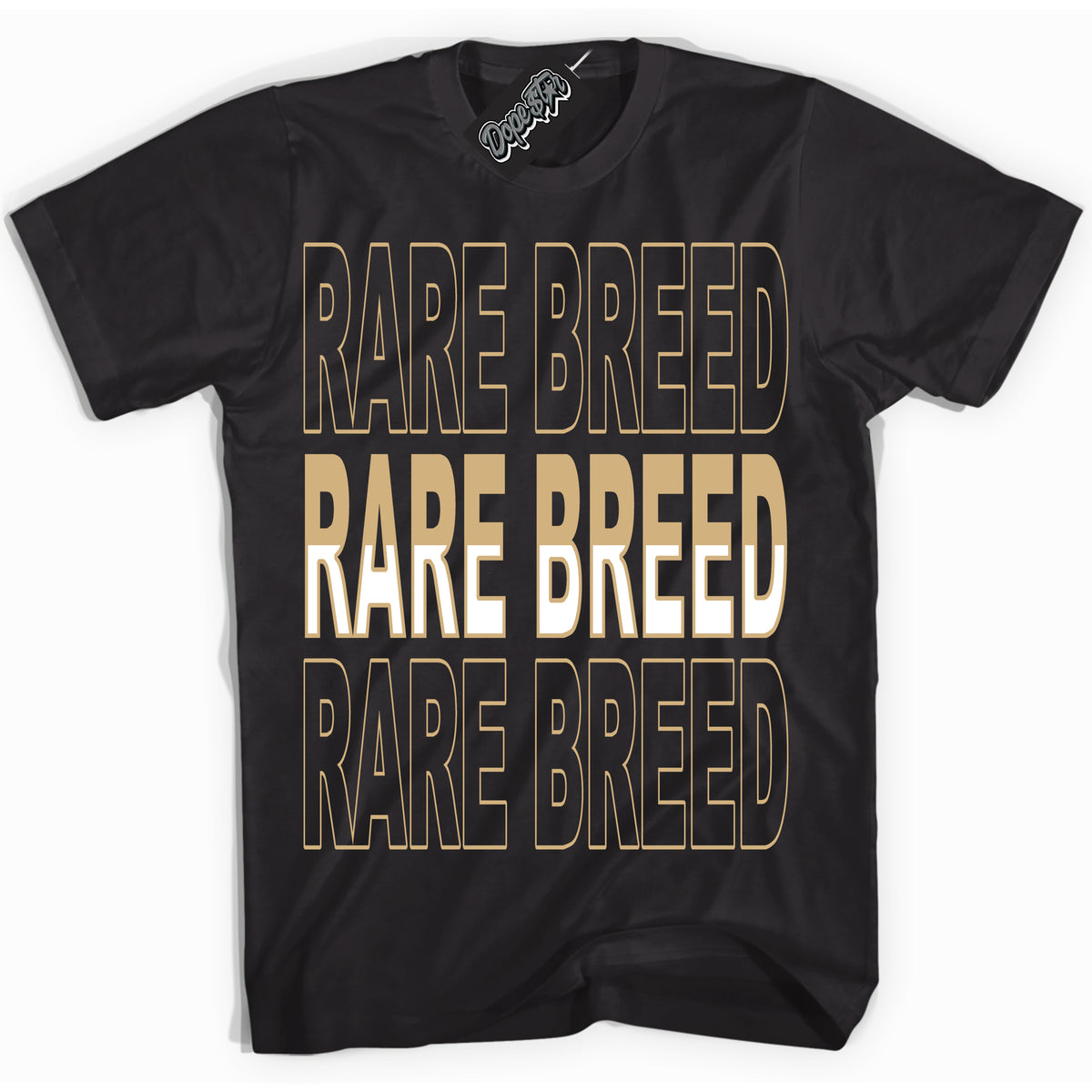 Jordan MVP White Metallic Gold ‘Rare Breed’ – Black Streetwear T-Shirt | Sneaker Matching shirt for Jordan MVP White Metallic Gold | Men's and Women's Streetwear Graphic Tee by Sneaker Shirts Outlet.
