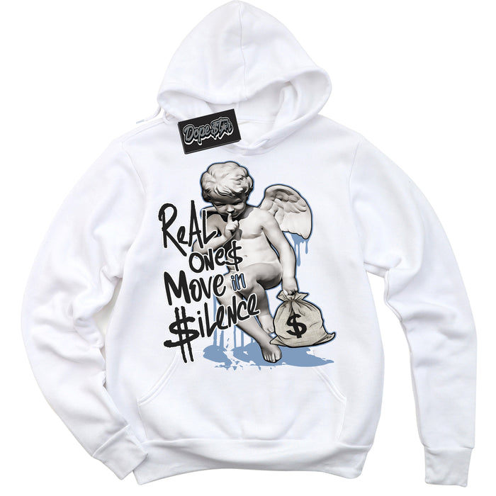 Cool White Hoodie with “ Real Ones Cherub ”  design that Perfectly Matches Reverse Oreo 6s Sneakers.