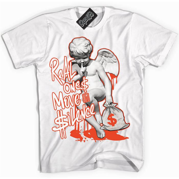 Nike Dunk Low Retro Cosmic Clay 'Real Ones Cherub' Shirt - White Streetwear Mockup | Sneakerhead T-Shirt Matching Nike Dunk Low Retro Cosmic Clay | Limited Edition Urban Streetwear for Sneaker Matching OOTD | Outfits that pair perfectly with your ND Low Retro Cosmic Clay | Sneakerhead Fashion Must-Have Apparel for Men and Women